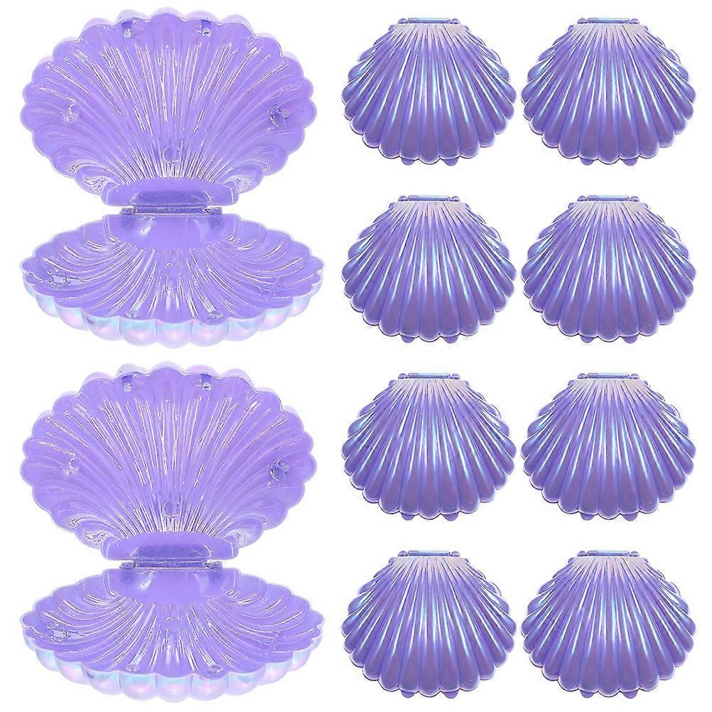 30Pcs Seashell Candy Cases Small Gift Container Plastic Sea Shell Candy Holder Jewelry Case