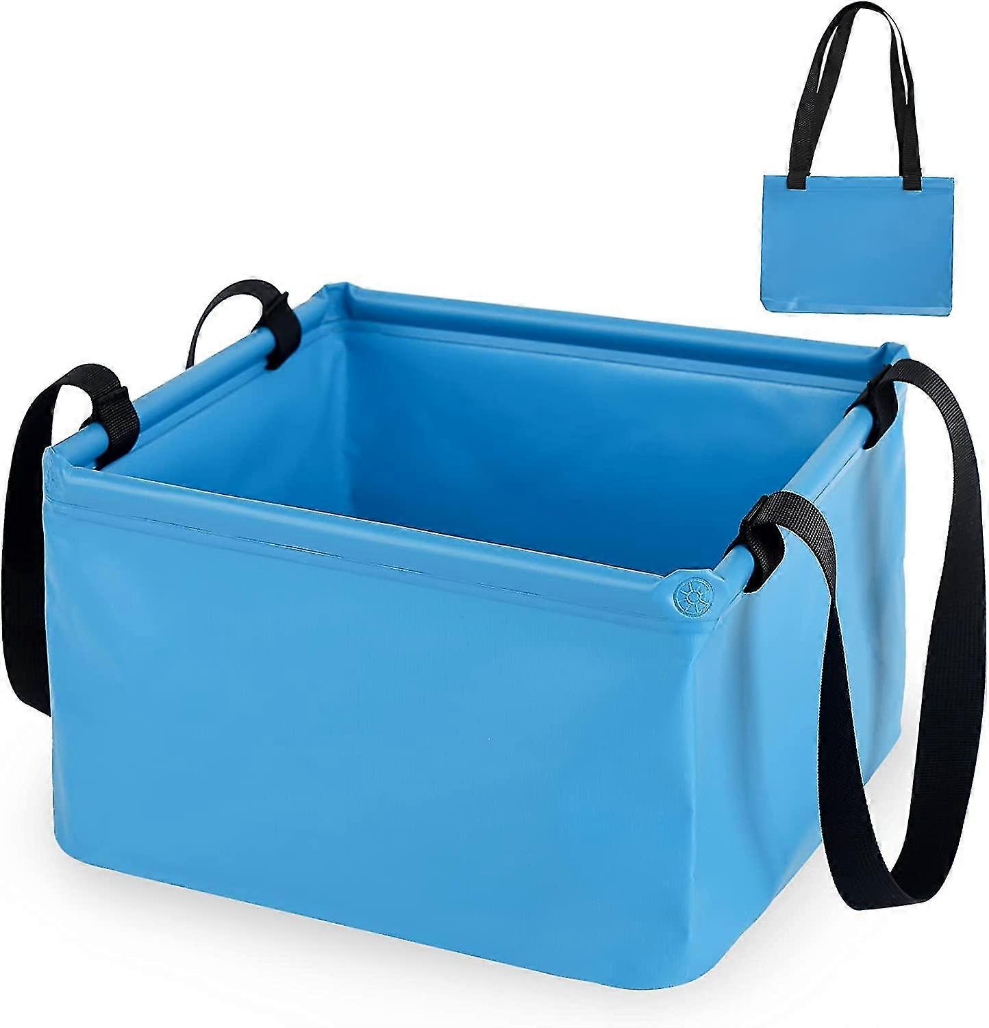 Collapsible Bucket Folding Washing Up Bowl With Handle Camping Storage Container Foldable Washing Basin 15l Portable Lightweight Pail For Camping Wash