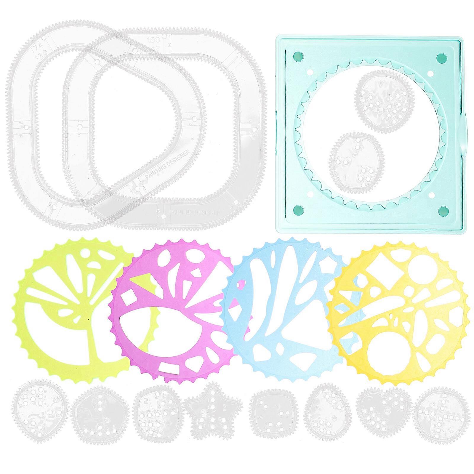 2 Sets Multi-use Painting Templates Colored Painting Rulers Decorative Rulers for Diy