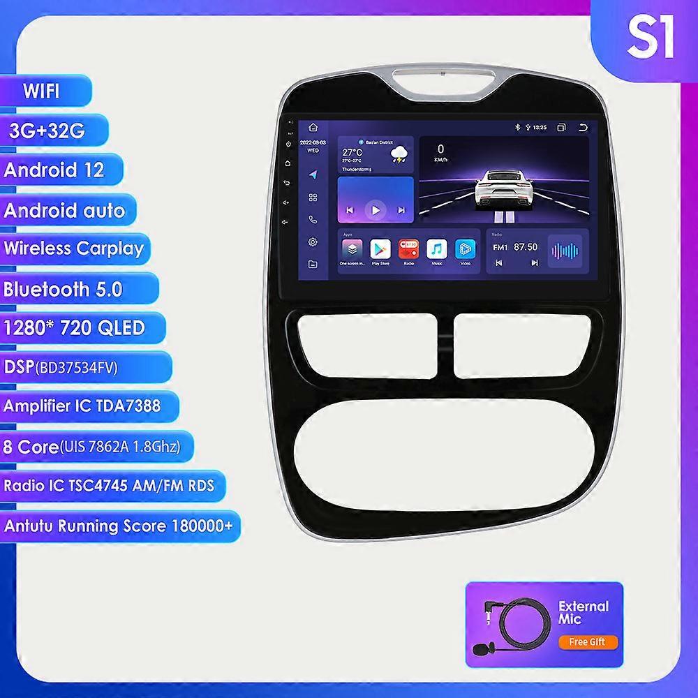 S5 Android Car Radio Multimedia Player for Renault Clio 4 2012 - 2016 CarPlay Autoradio 2 Din Stereo Video Audio GPS DSP