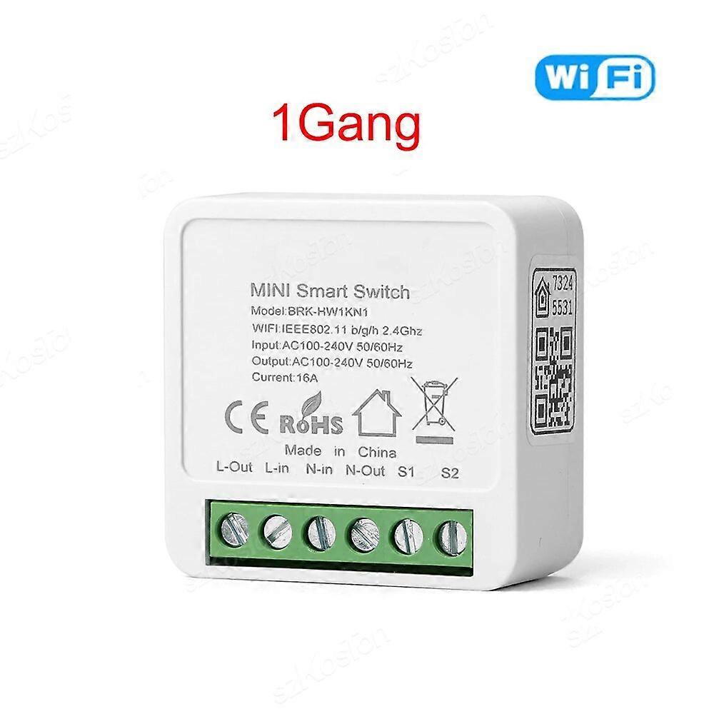 WiFi Mini Smart Switch Works with Homekit Cozylife 2-Way Control Smart Home Automation DIY Breaker Module for Siri Alexa Google