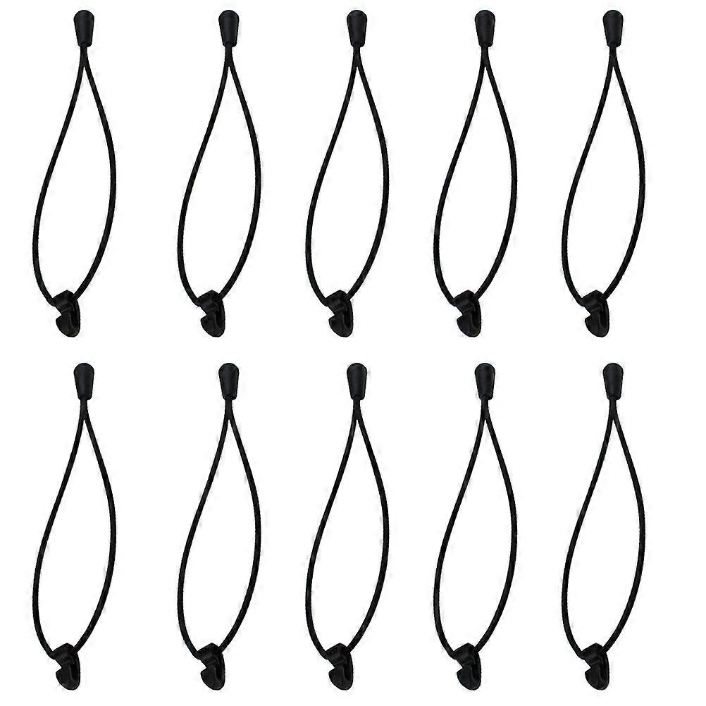 10Pcs Multifunction Elastic Cable Ties Plastic Bind Ropes Cable Storage Hooks