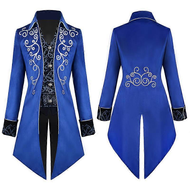Men's Steampunk Vintage Jacket, Gothic Victorian Tuxedo Frock Coat