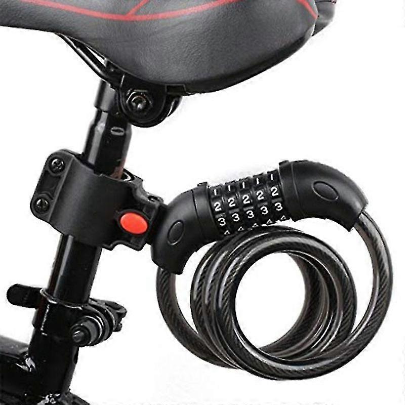 Bicycle Lock 5 Digit Code Combination Bike Lock Outdoors Cable Lock Bike Lock