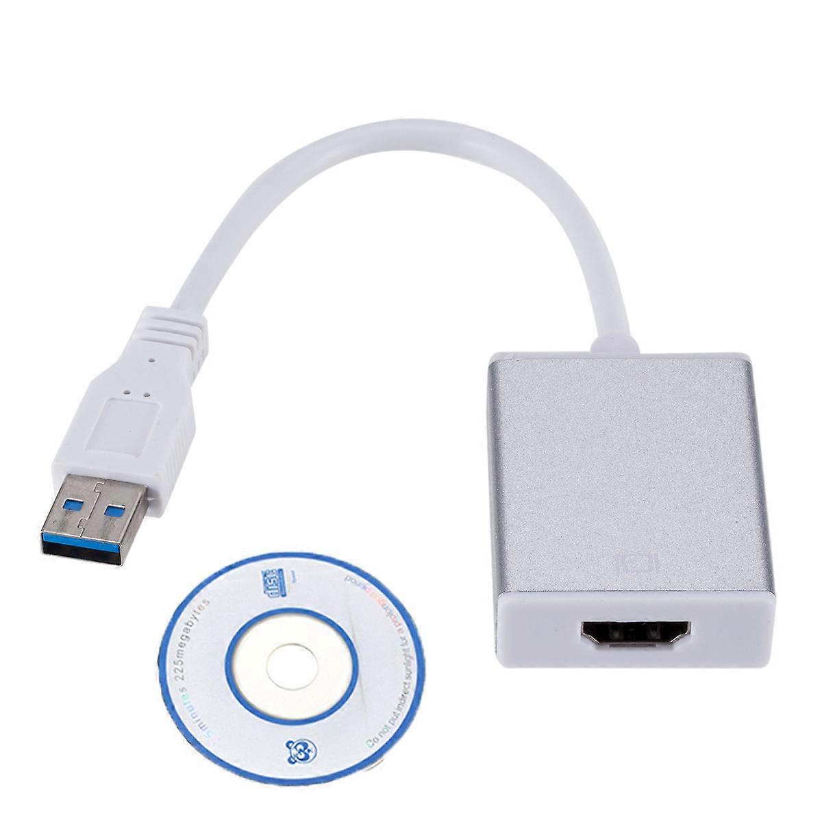 USB 3.0 to HDMI with CD-ROM Silver