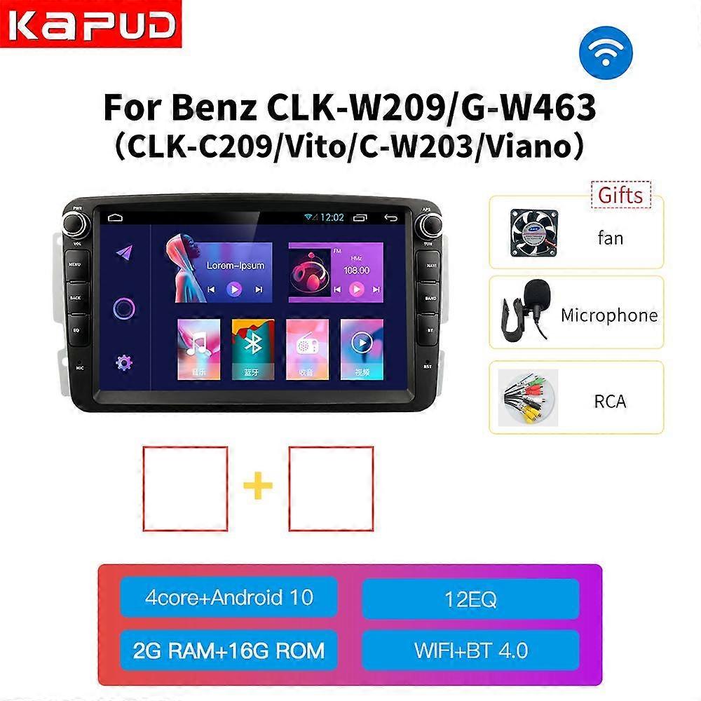 Kapud 8'' Android 11 Car Multimedia Player Radio Stereo For Mercedes Benz W209 2000 2003 GPS CarPlay AUTO Navigation DSP SWC BT