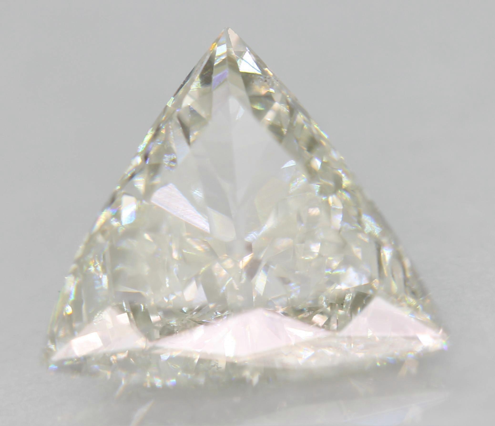 Certified 1.29 Carat G VVS2 Triangle Natural Earth Mined Diamond 8.25x8.19mm 2VG