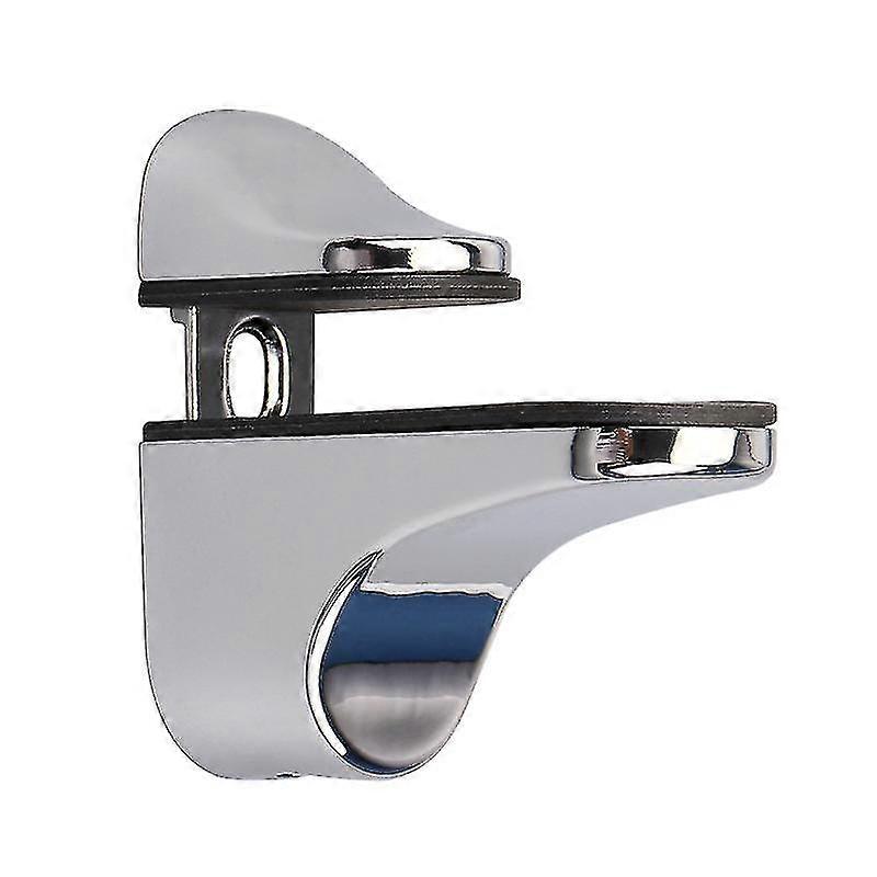 Justerbart hyllfäste i glas, väggmonterat hyllstöd för zinklegerat glas för 3-20 mm tjocklek glas (4st)