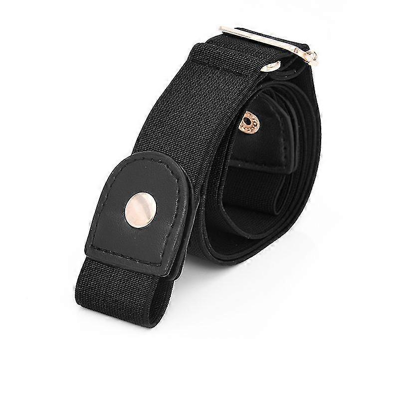 Men Women Buckle Free Adjustable Belt No Buckle Elastic Waist Belt Invisible Elastic Belt For Jeans Pants(2pcs, Black+dark Blue)