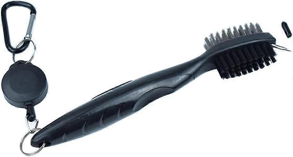 ゴルフクラブブラシと溝シャープナー用-2フィートの格納式ジップラインとグレードを備えたクリーナーツールセット