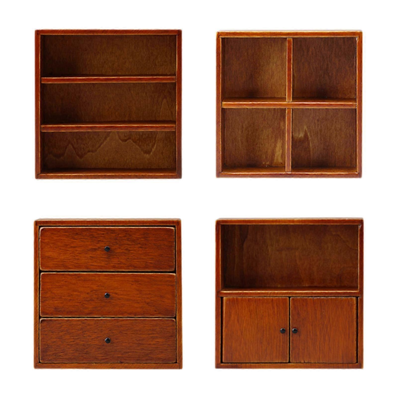 4x Miniaturowa szafka 1:12 do akcesoriów do scen DIY Micro Landscape