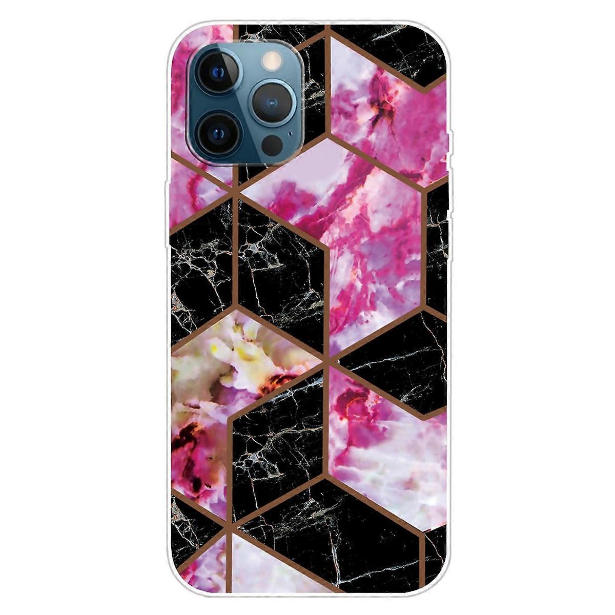For iPhone 16 Pro Max Case Abstract Marble Pattern Printing TPU Phone Cover - Style V