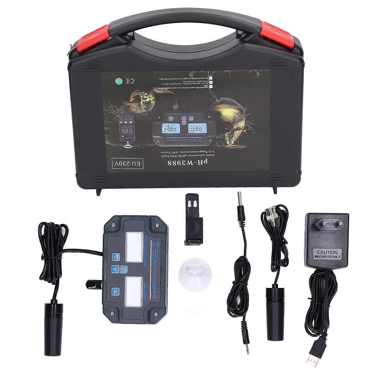 Water Quality Tester 6 in 1 WiFi Online PH TDS EC Salt S.G Temp Meter AC ‑240V