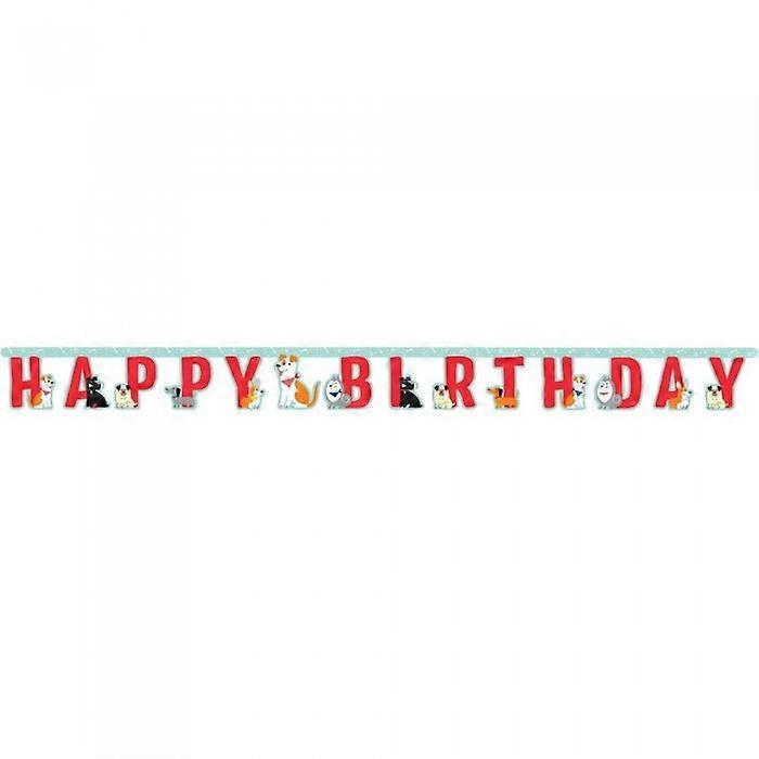 クリエイティブパーティーかわいい犬お誕生日おめでとうバナー