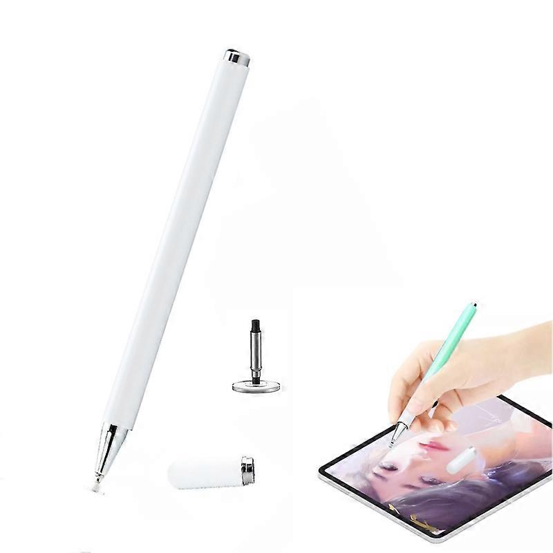 AT-28 Macarone Color Passive Capacitive Pen Mobile Phone Touch Screen Stylus with 1 Pen Head Stylus with 1 Pen Head(White)