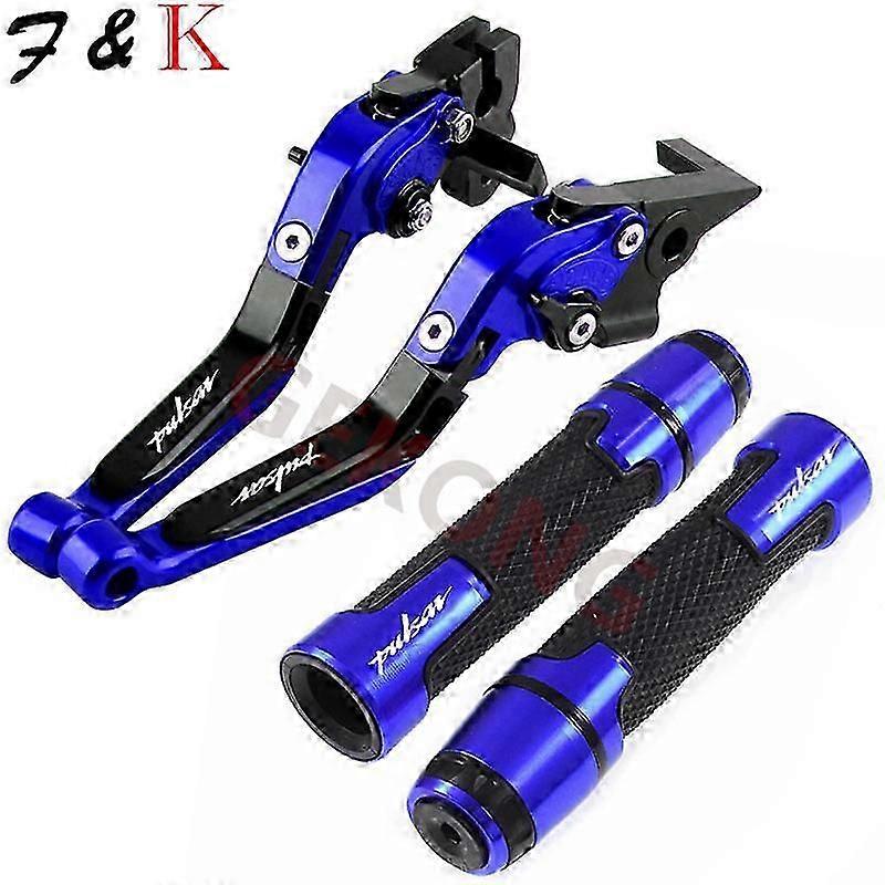 Motorcycle Folding Extendable CNC Moto Adjustable Clutch Brake Levers Handbar End Grips fit compatible Bajaj Pulsar 200 NS/200 RS/200 A