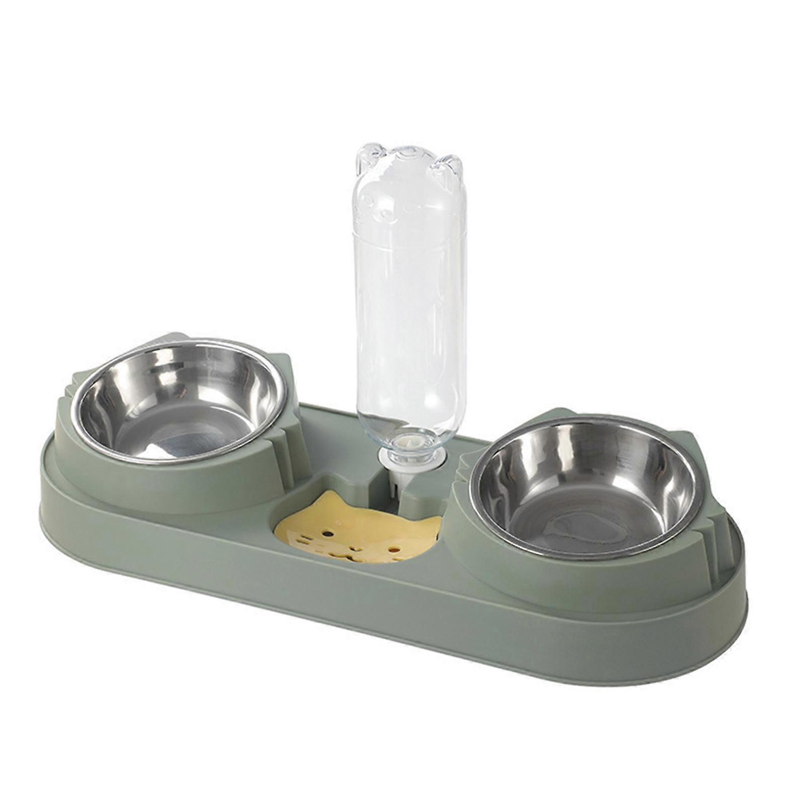 Miska na karmę dla psów Miska do karmienia kotów Pojemnik na karmę dla kotów Kitten Dogs z butelką na wodę do przechowywania suchej karmy dla zwierząt domowych Snack