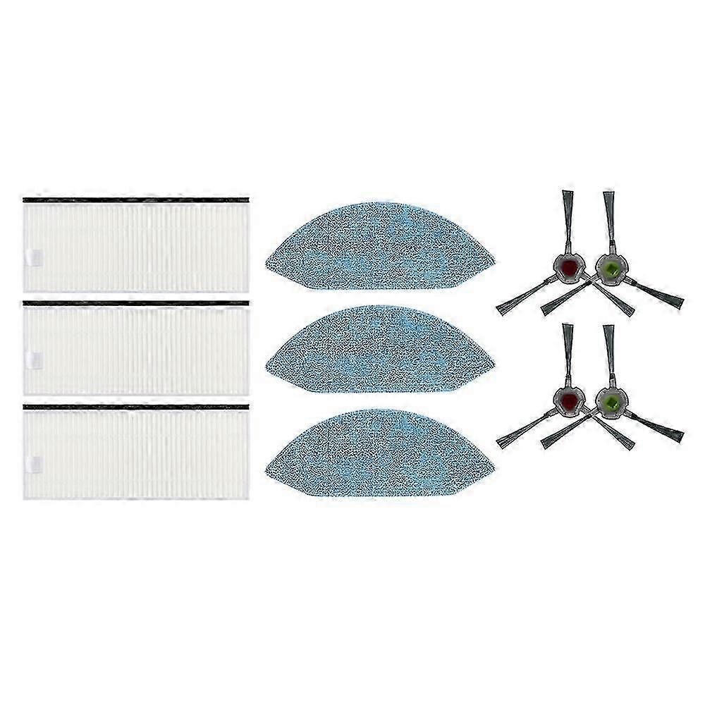 10pcs For Ecovacs U2/dgn22 Vacuum Cleaner Filter Side Brush Mop Cloth