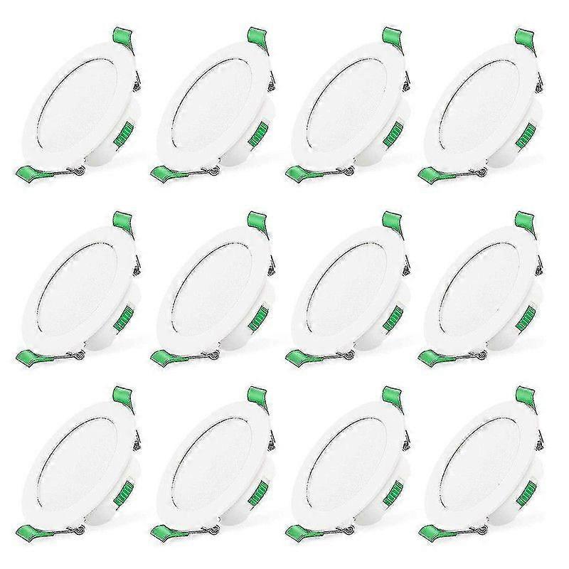 12pcs 7w White Led Downlight Recessed Ceiling Lights Slim Spot Light