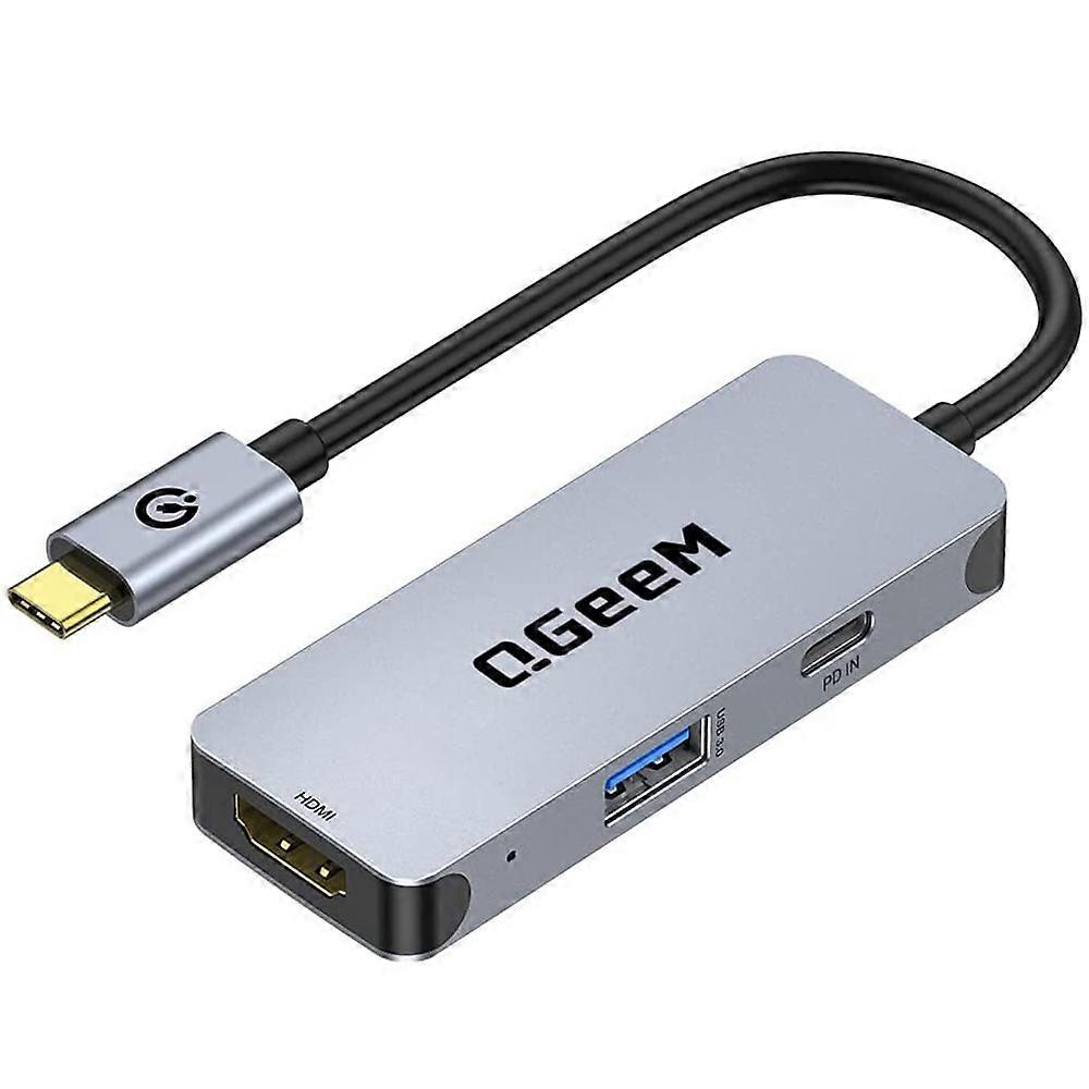 QGeeM UH03-1 USB3.0 Multifunctional Docking Station Type-C PD100W HUB UH03-1 (3 in 1)