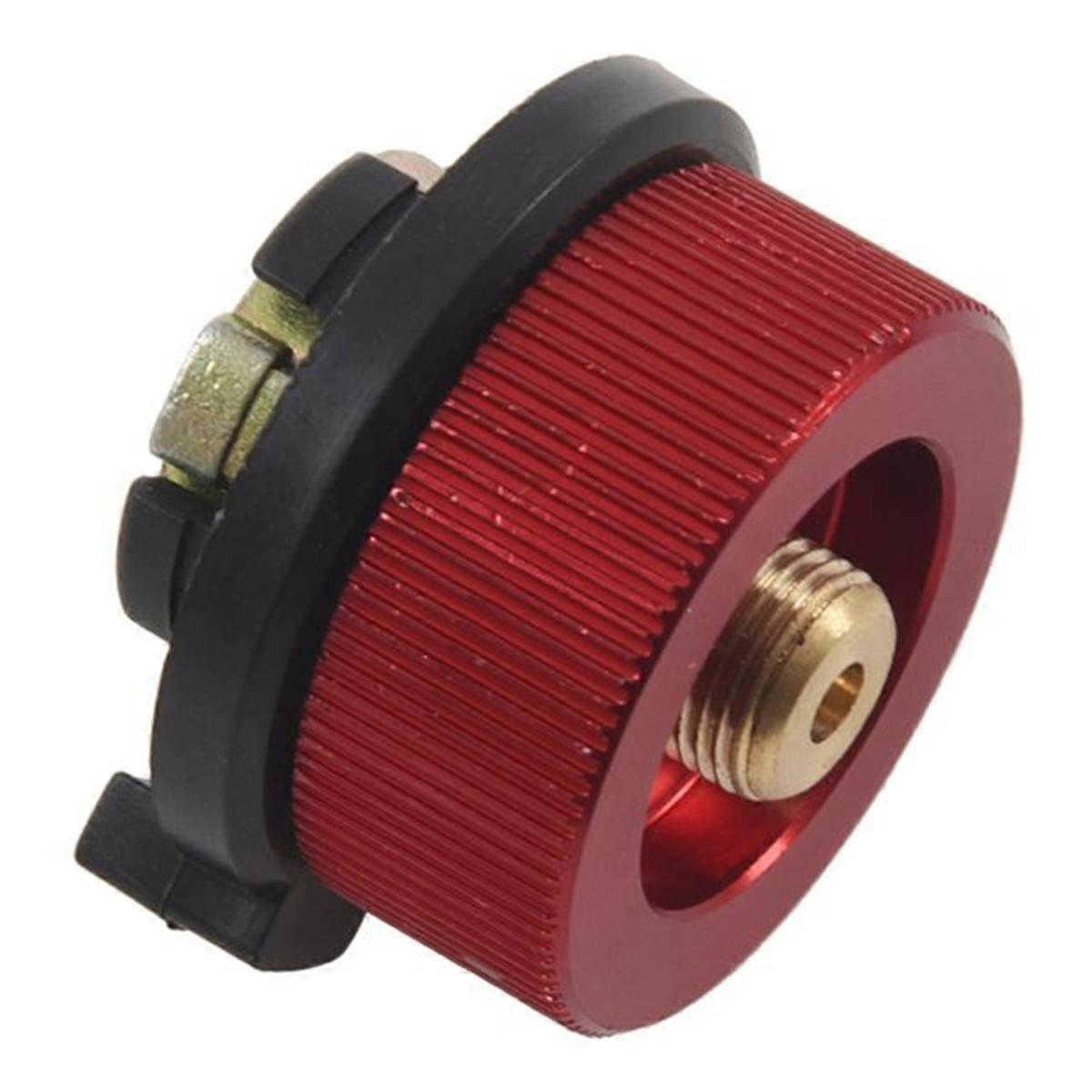 Adapter Camping Adapter Butane Gas Adapter Convert Type Nozzle for Camping Hiking Fishing Red