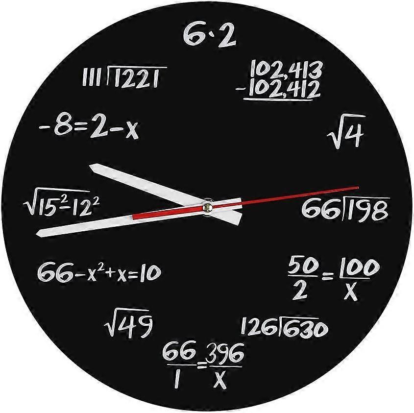 Acrylic Wall Clock Creative Math Wall Clock Unique Design Funny Mathematical Formulas Clock