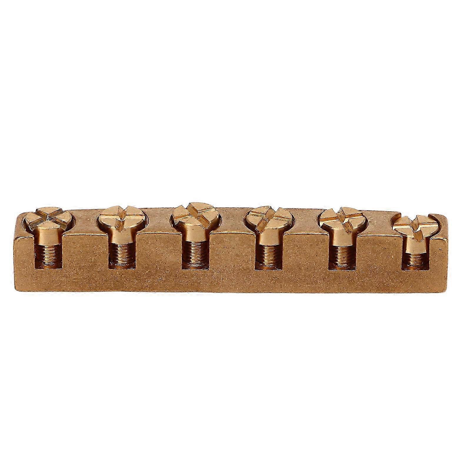 Guitar Nut 6 String Brass Adjustable Instrument Accessory Replacement Part for Bass
