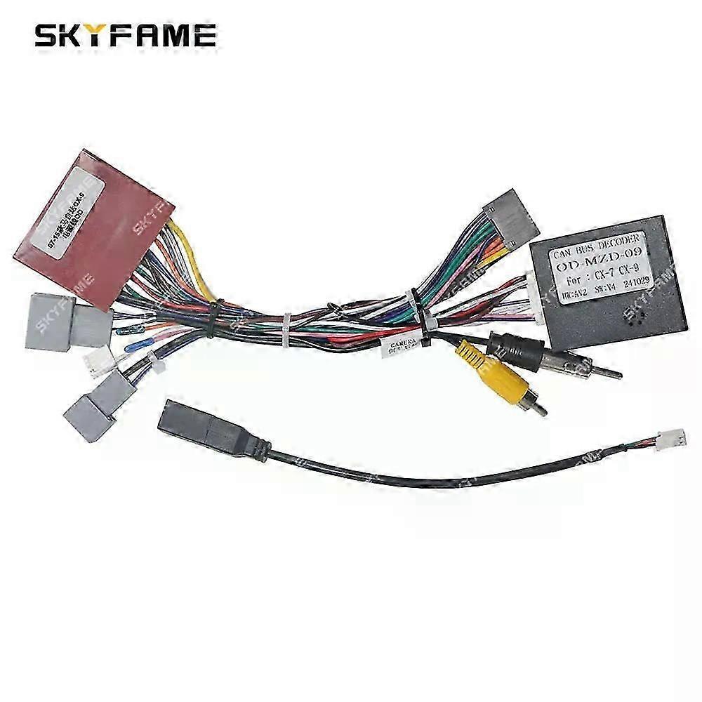 Gjelder bil android 16pin ledningsnett kabel canbus boks adapter dekoder for Mazda CX-7 CX-9 CX7 CX9 OD-MZD-09