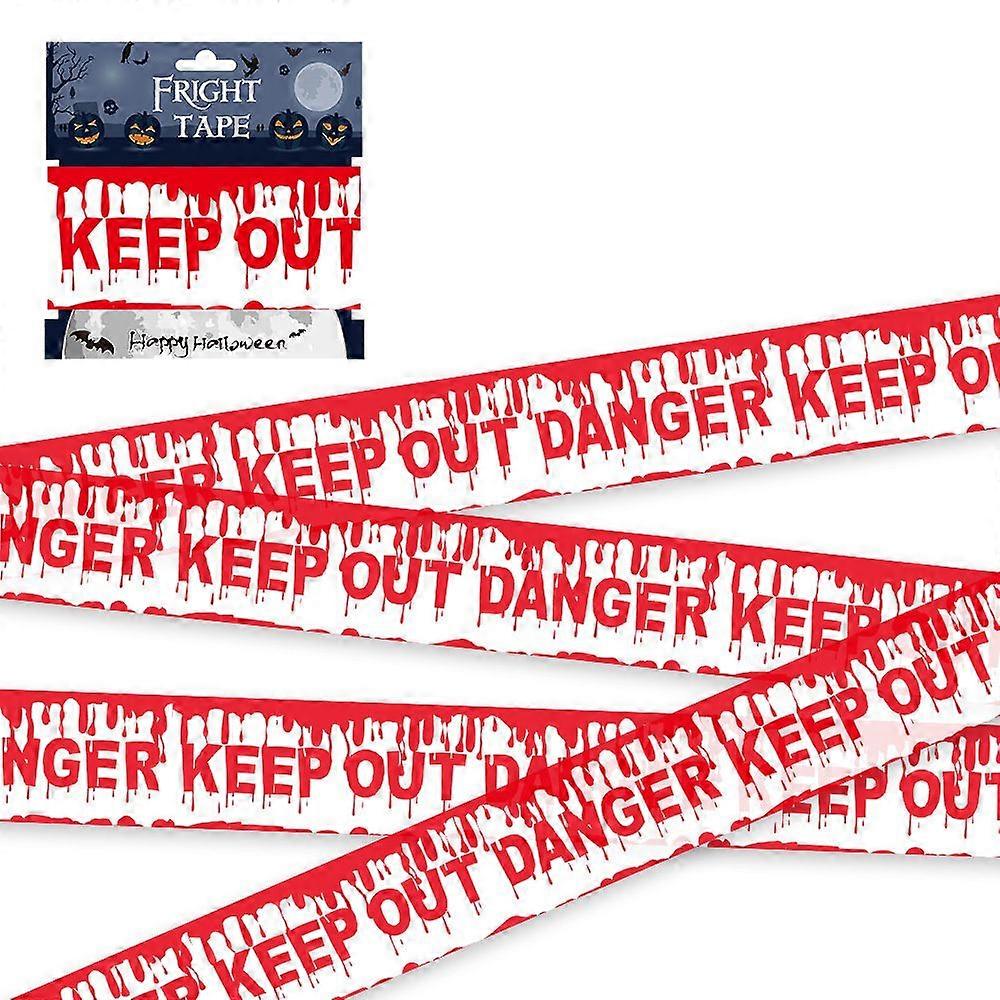 Warning Tape Skull Head Warning Tape Halloween Scene Decoration Props Isolation Warning Tape