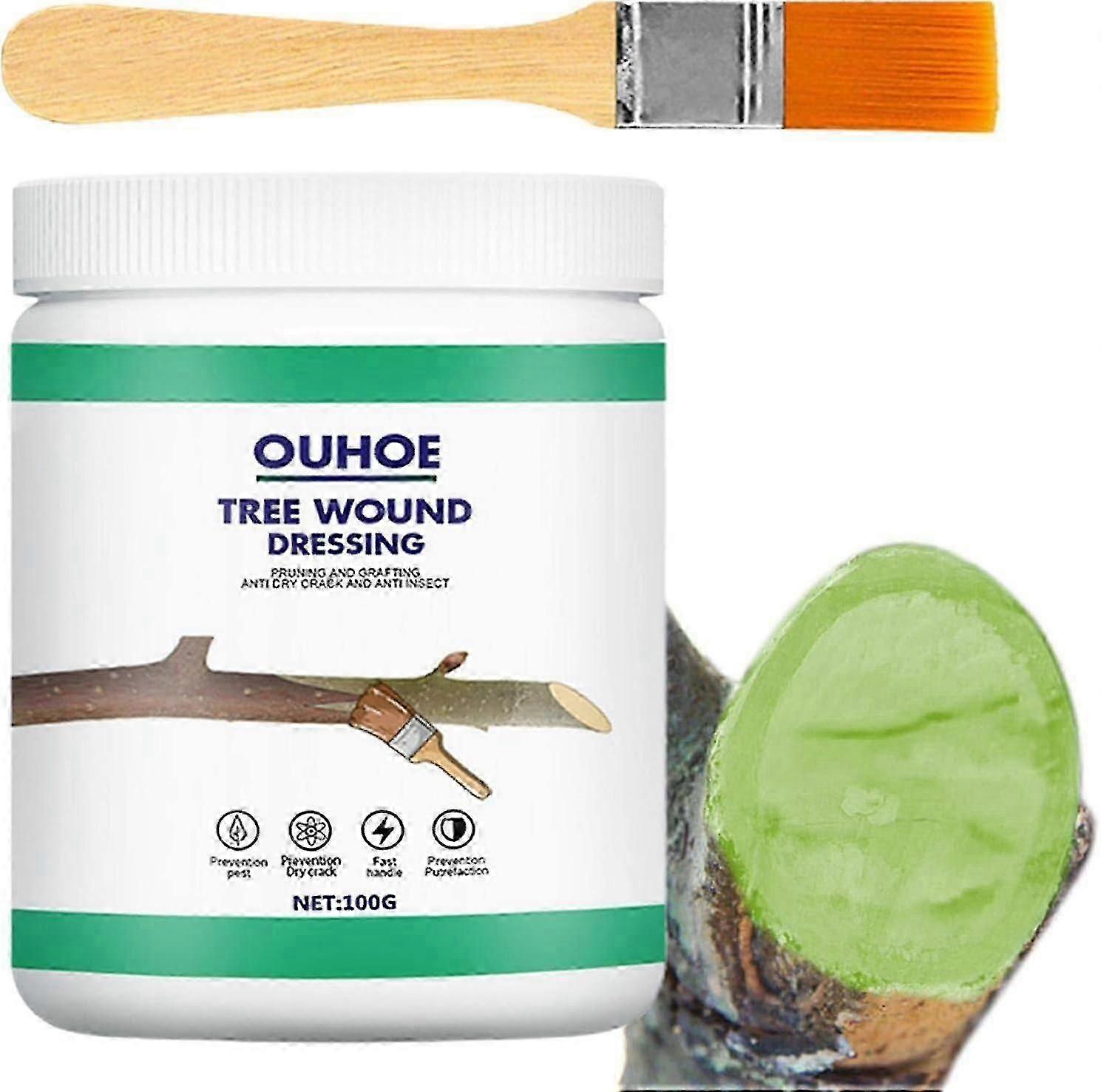 Tree Pruning Sealer | Tree Wound Pruning Sealer Grafting Compound For Plant | 100g Tree Grafting Wax With Brush | Tree Branch Pruning Wound Sealant