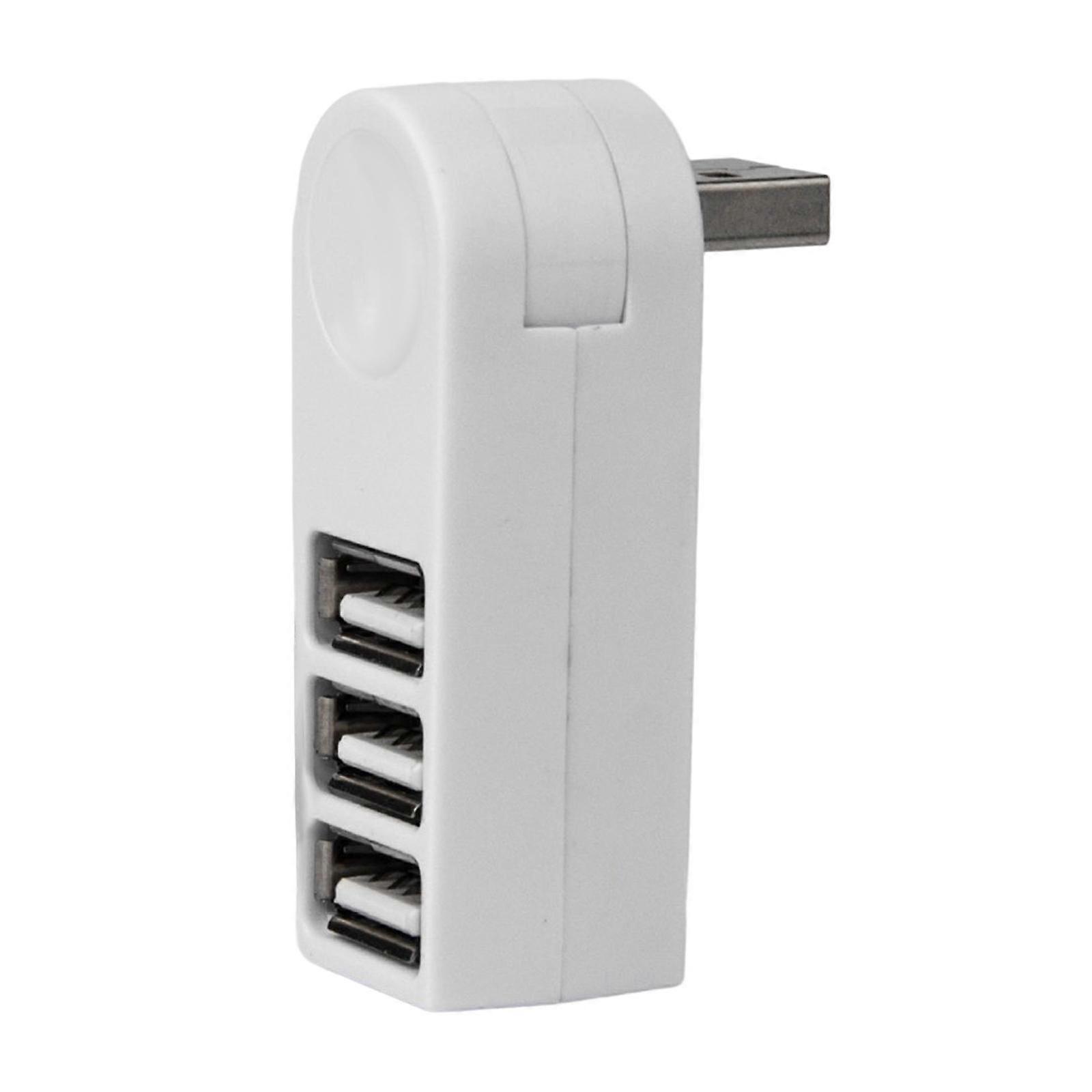 3 Port Mini USB 2.0 Hub 270 Degree Rotatable Professional Multiport for Notebook