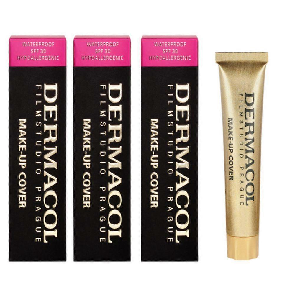 3 x Dermacol Make Up Cover SPF30 Waterproof Hypoallergenic 30g Boxed - 225