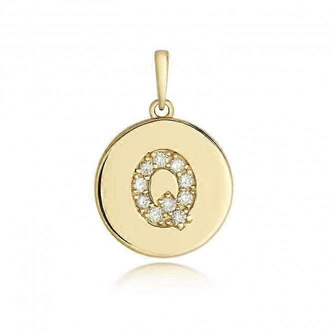 Bijoux en diamant Pendentif Initial Q en or 9 carats et diamants PD179/Q