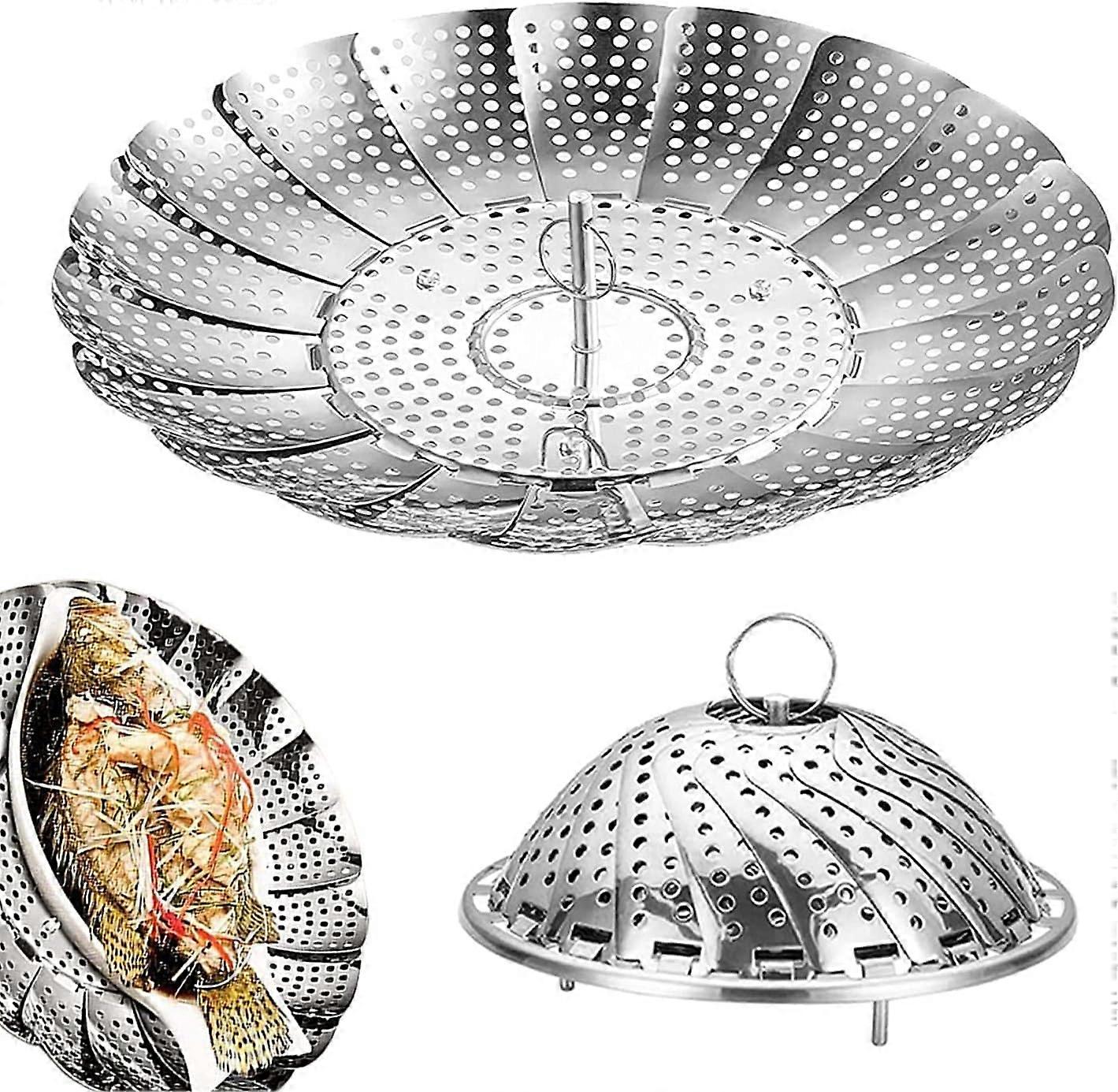 1pcs - steaming rack - medium (with color box and handle)