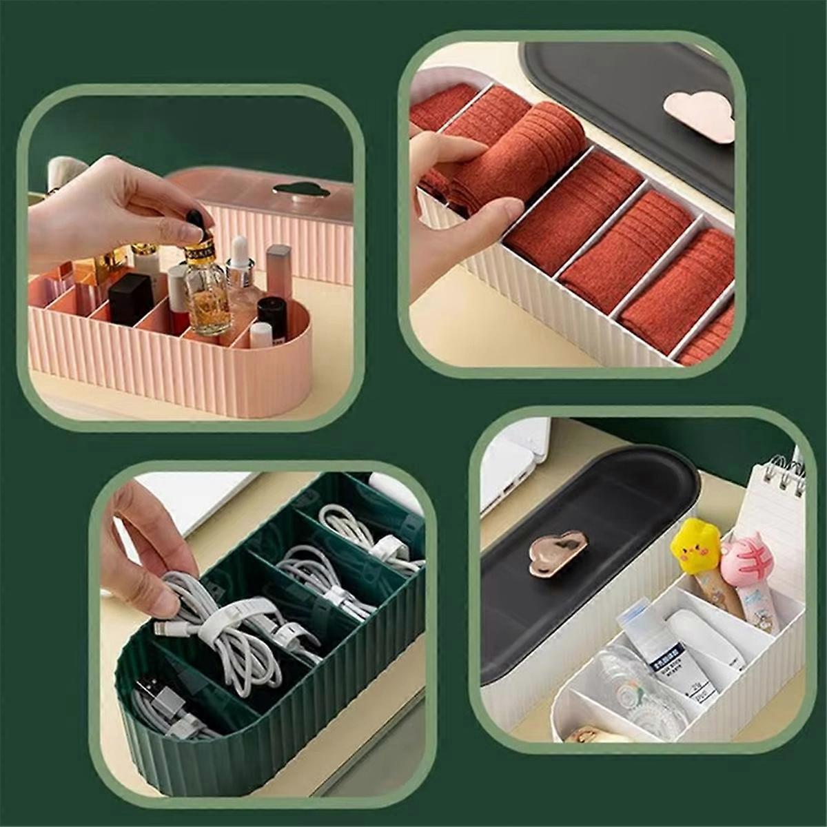 Cable Organizer Box 7 Compartment Electronics Management Organizer