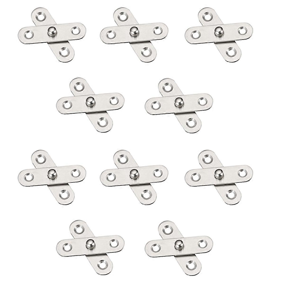 10PCS Shed Door Hinges Kitchen Cabinet Hidden 360 Degree Rotation