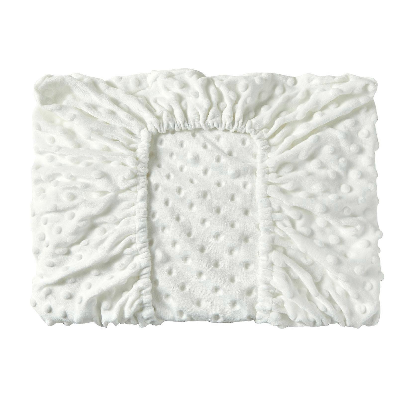 Couvre-matelas à langer Draps de table pour bébé Housse de table à langer pour bébé douce luxueuse Housse de matelas à langer confortable Blanc