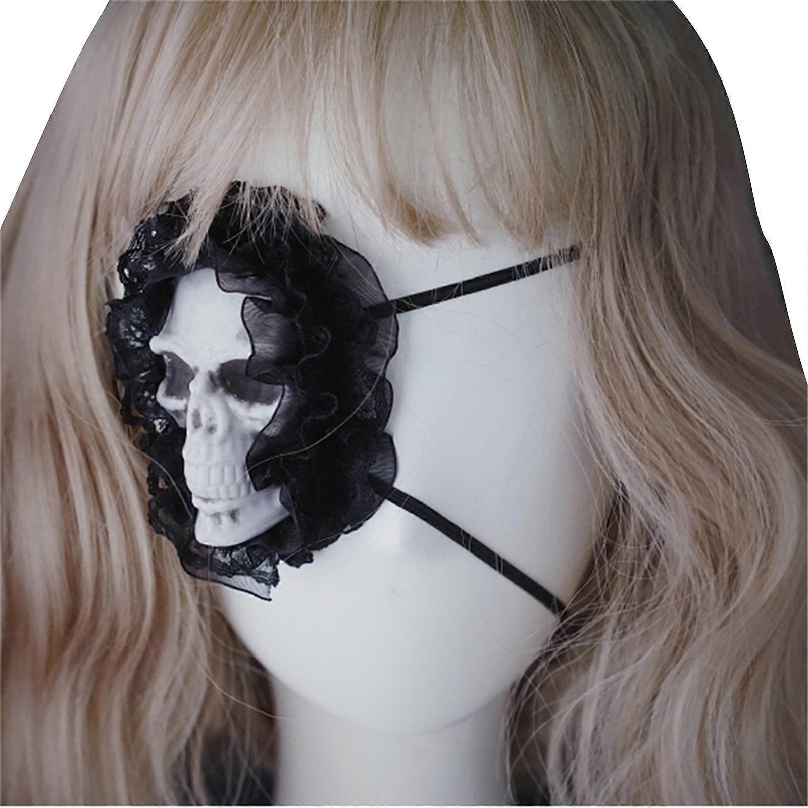 ゴシックアイパッチパンクスカルアイマスクレーストリムアイパッチ海賊アイパッチビンテージアイマスクハロウィンコスプレアクセサリーブラック