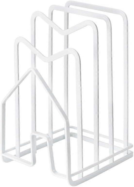 Kitchen Pantry Organizer Rack For Dinnerware, Bakeware, Cookware, Cutting Boards, Pan Lids（White）