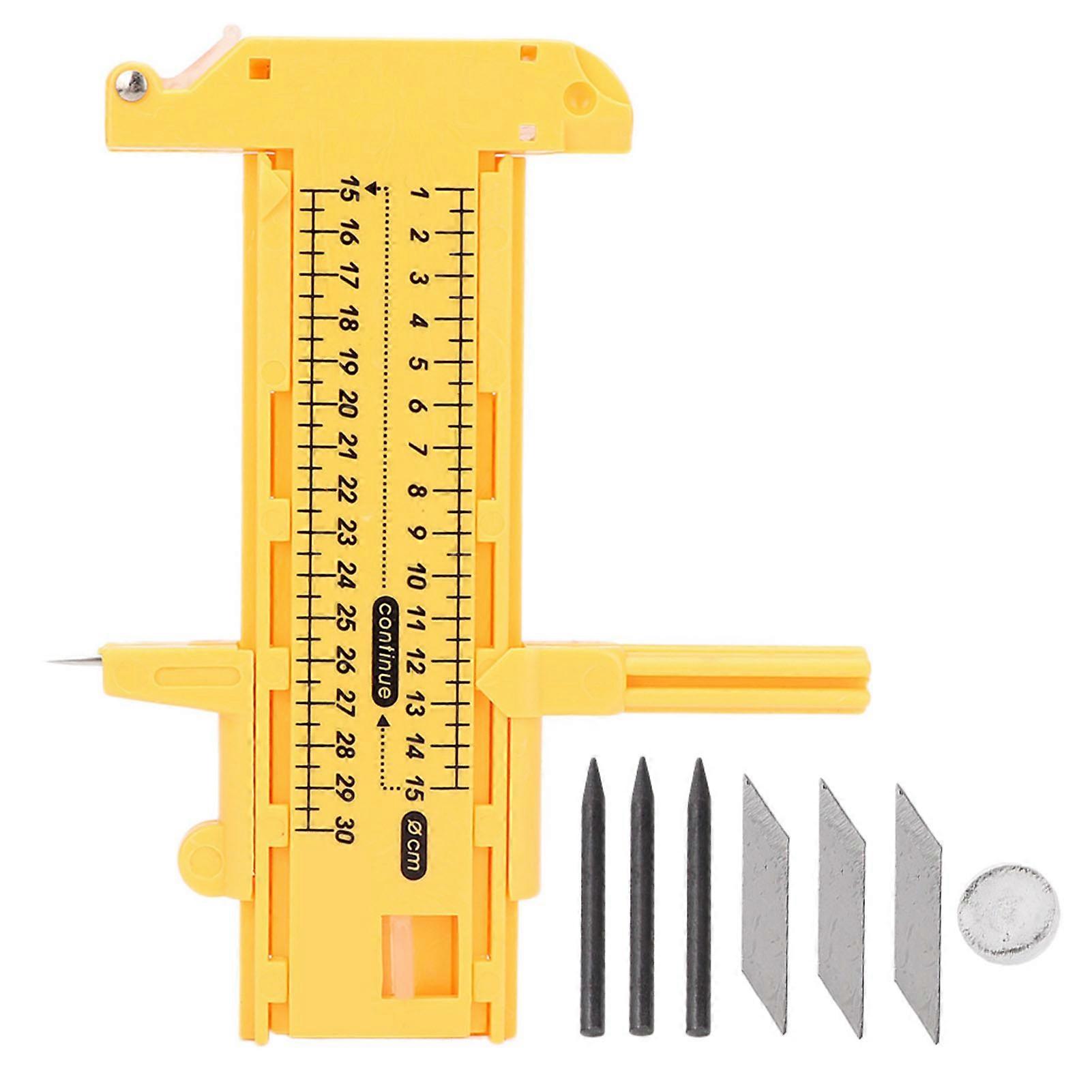 Outil de coupe circulaire réglable en plastique PVC jaune de haute qualité, 10 à 300 mm