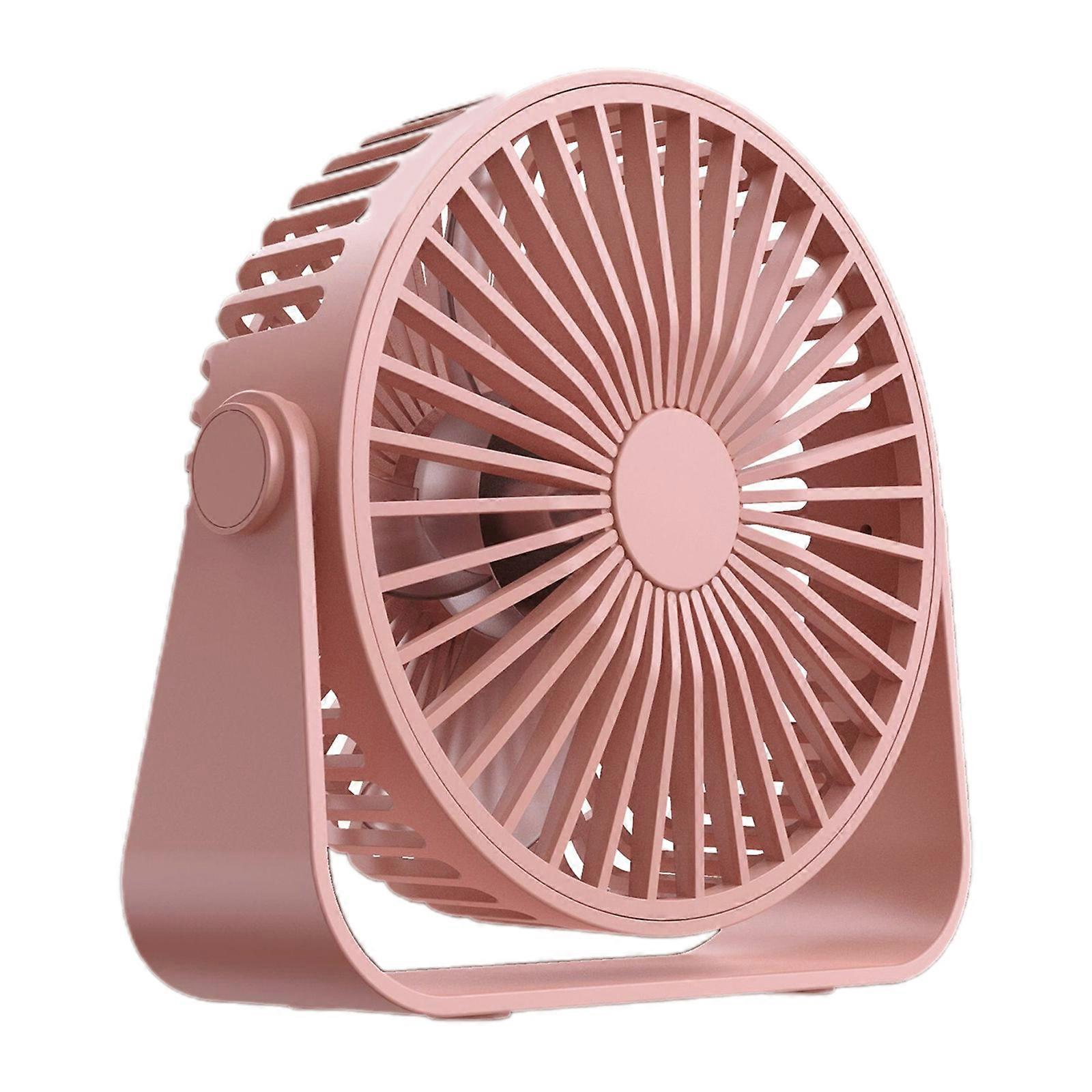מאוורר שולחני מופעל באמצעות USB 3 מהירויות מאוורר שולחן שולחני נייד שקט 360 ° התאמה מאוורר מיני אישי לרכב ביתי ורוד חיצוני