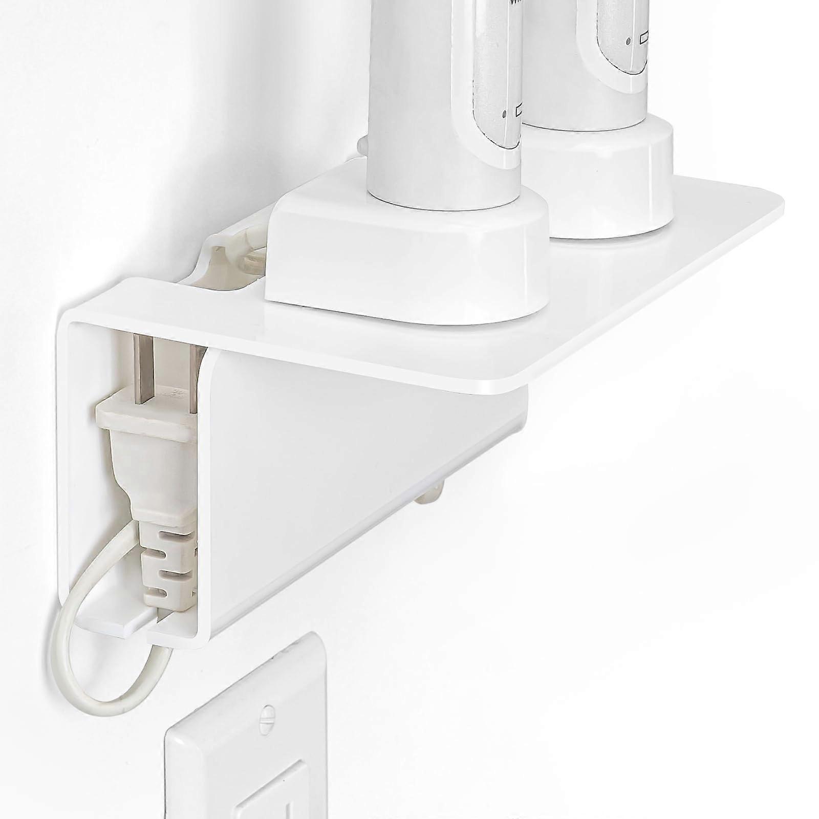 Wall Mounted Acrylic Electric Toothbrush Holder for Bathroom with Charging Dock, Waterproof, Space-Saving Design