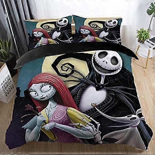 1 Set Duvet Cover Sets Nightmare Christmas Jack and Sally Rose Decor for Home Bedroom King Size