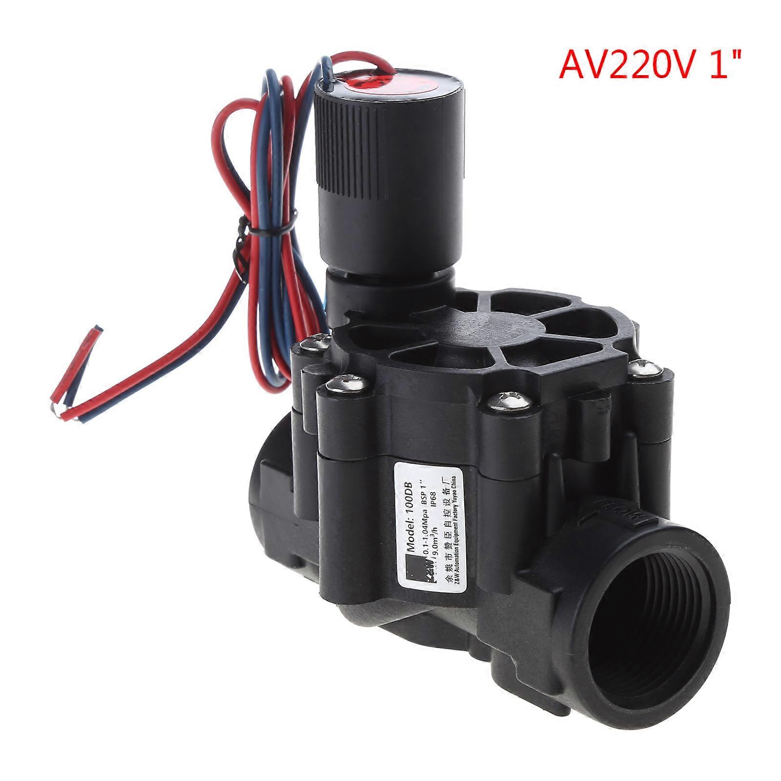 3/4" 1" Normally Closed Solenoid for Valve 220V/24V Nylon Water for Valve for Ga 112*82*120mm