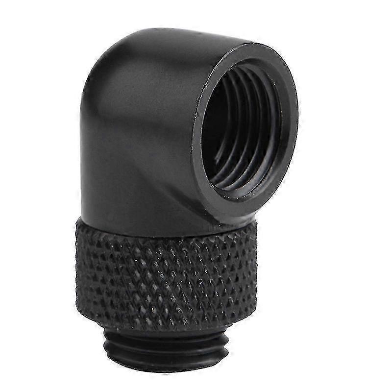 Black G1/4 Thread 90-Degree Rotating Elbow Connector for PC Water Cooling Systems