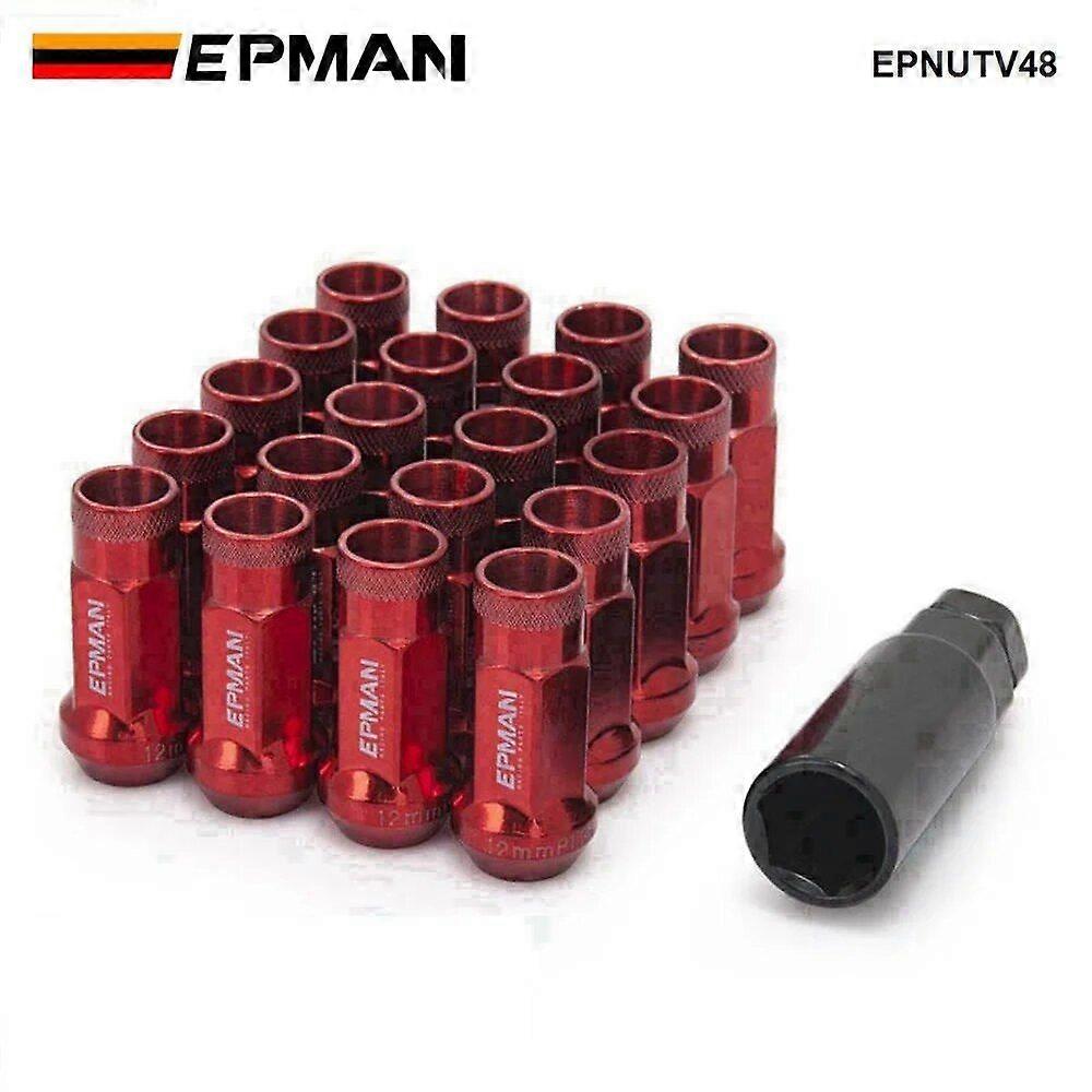 MT V48 Auto Steel Acorn Rim Extended Open End Wheel Racing Lug Nuts With One Key M12X1.5 Or M12X1.25 20pcs EPNUTV48