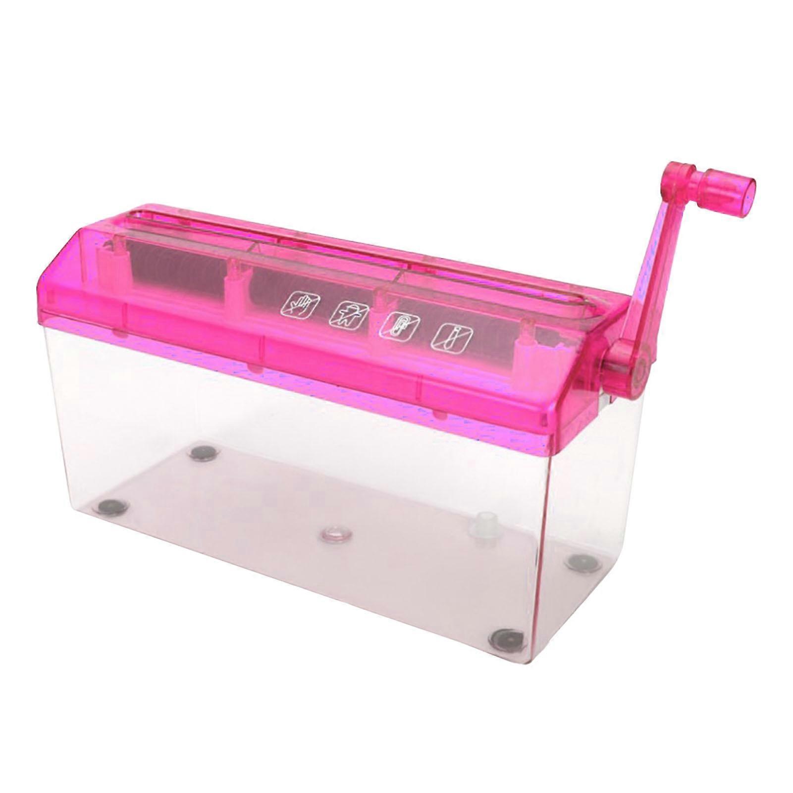 Paper Shredder Plastic Manual Operation Transparent A4 Cutting Machine Tool for Office