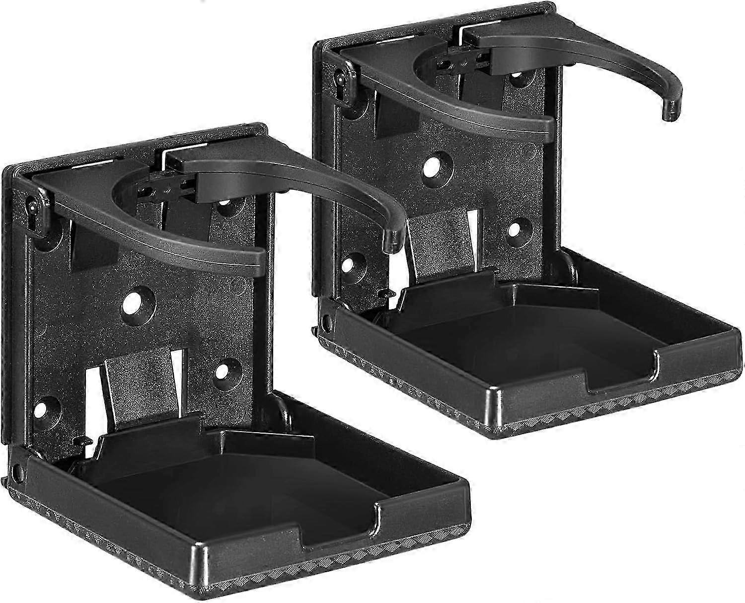 2 יחידות מחזיק משקה מתקפל מתכוונן מתאים לרוב גודל ספלים בקבוק פחית מחזיק כוסות למכוניות, משאיות, קרוואנים, טנדרים, סירה קרוואן ימי 60-100 מ"מ