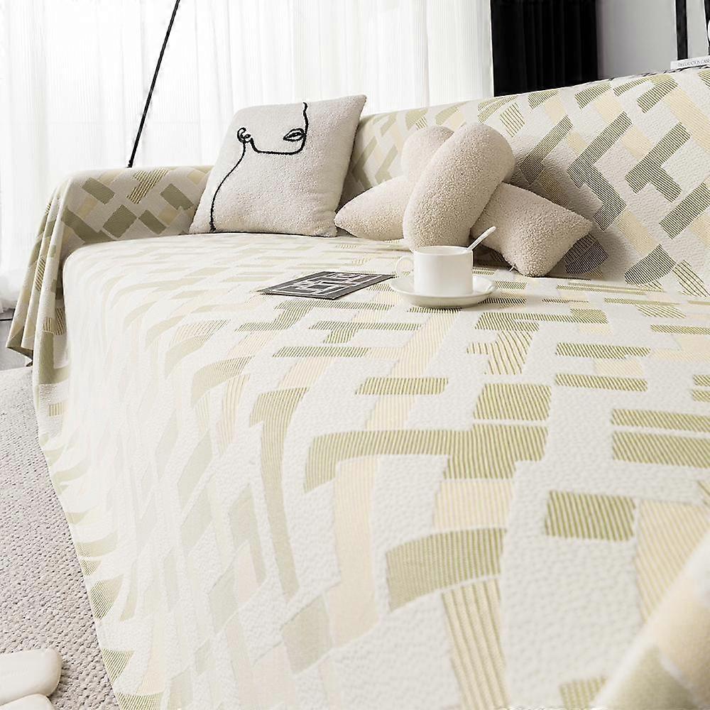 Geometry Chenille Living Room Sofa Towel Four Seasons Universal Couch Blanket Soft Non Slip Sofa Full Protective Cover