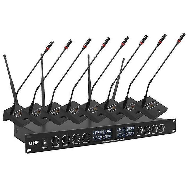 Sistema de micrófonos inalámbricos 8 micrófonos de cuello de cisne